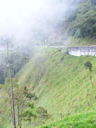 Bad roads in Colombia.